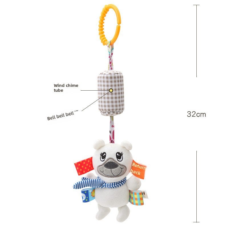 Dolery Baby Wind Chime Animal Stroller Pendant Baby Bed Hanging Wind Chime Ringing Infant Plush Toy(D105D bear) - Image 1