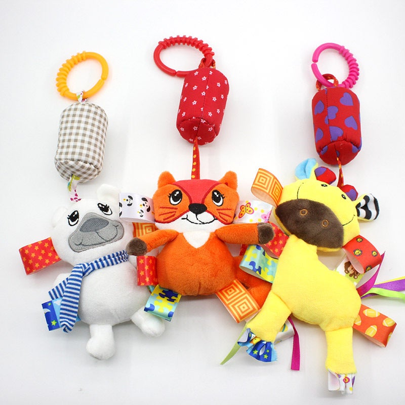 Dolery Baby Wind Chime Animal Stroller Pendant Baby Bed Hanging Wind Chime Ringing Infant Plush Toy(D105D bear) - Image 5