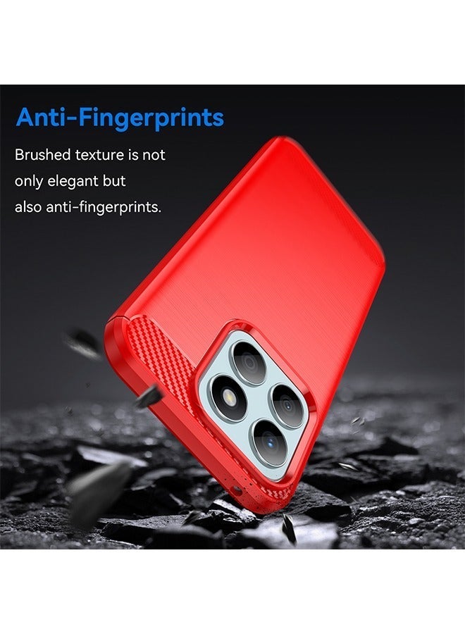 X-level HONOR X8b 4G Case Cover with Carbon Fiber Shockproof Rugged Shell Anti-Scratch Easy Install Anti-Scratch Soft TPU Comfortable Touch Back Cover Protective Accessory for HONOR X8b - Image 4