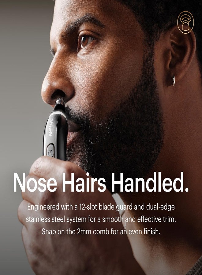MANSCAPED® Weed Whacker® 3.0 PRO - Men's Electric Nose, Ear & Eyebrow Hair Trimmer – SkinSafe® Dual-Head System, LED Spotlight, Waterproof, Rechargeable, Travel Lock, Eyebrow Comb Attachment - Image 3