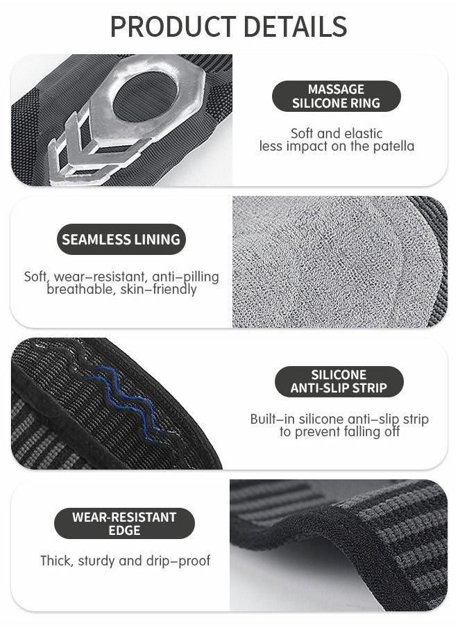 GROIC Knee Pain Knee Pads, Compression Knee Pads, Professional Knee Pads with Patella Gel Pads and Side Stabilizers, Sports Pads For Running, Exercise, Arthritis, Joint Recovery(XL)  - Image 4