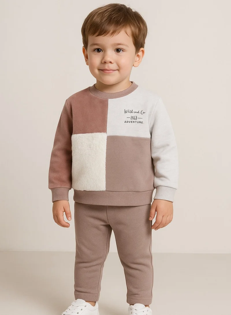 Dirkje Dirkje Baby Boys Adventure Panel Fleece Set