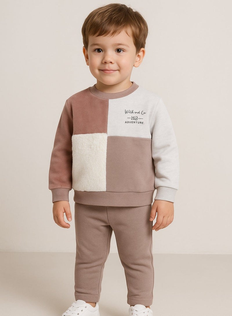 Dirkje Baby Boys Adventure Panel Fleece Set - Image 1