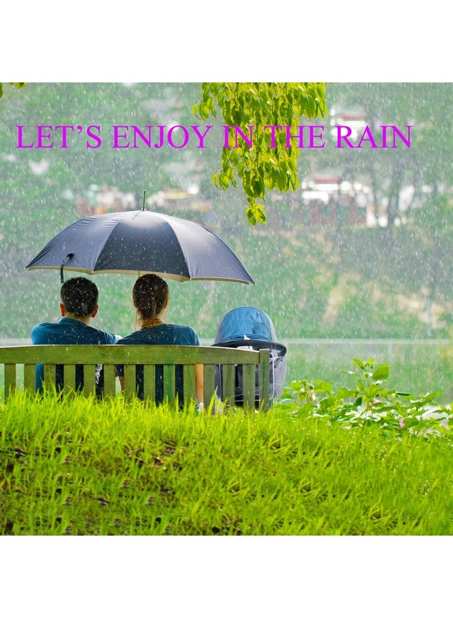 AncBace Baby Stroller Rain Cover Umbrella Weather Shield Accessories Universal Size Protect from Rain Wind Snow Dust Water Proof Ventilate Clear Food Grade Materia EVA Plastic Zipper Black (Small) - Image 5