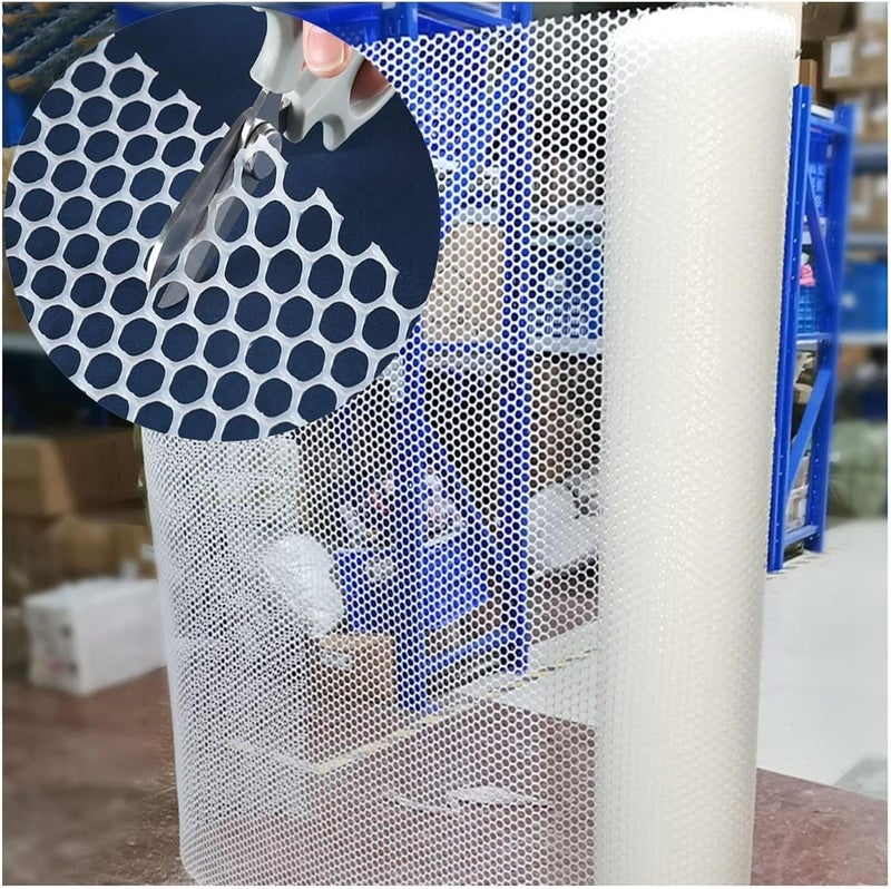 Balcony Privacy Network Plastic Garden Fencing Net Cuttable Durable Poultry Breeding Fence Safety Protective Net for Chicken(Clear-1.2cm,0.5mx1m) - Image 1