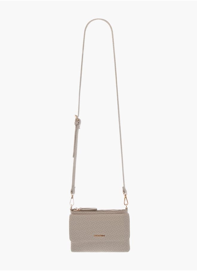 Flora Bella By Shoexpress - Women Monogram Print Crossbody Bag with Adjustable Strap - Image 1