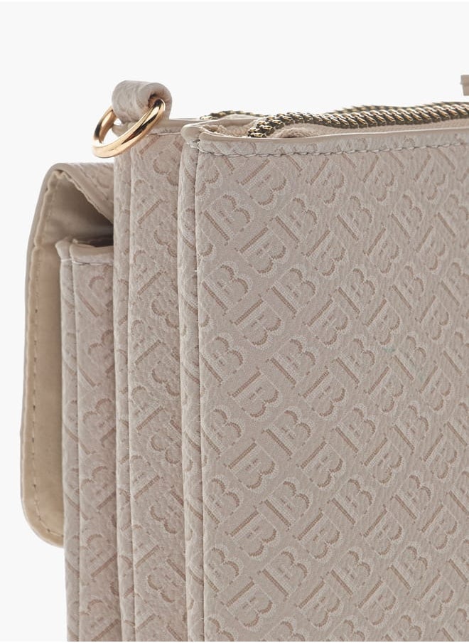 Flora Bella By Shoexpress - Women Monogram Print Crossbody Bag with Adjustable Strap - Image 1