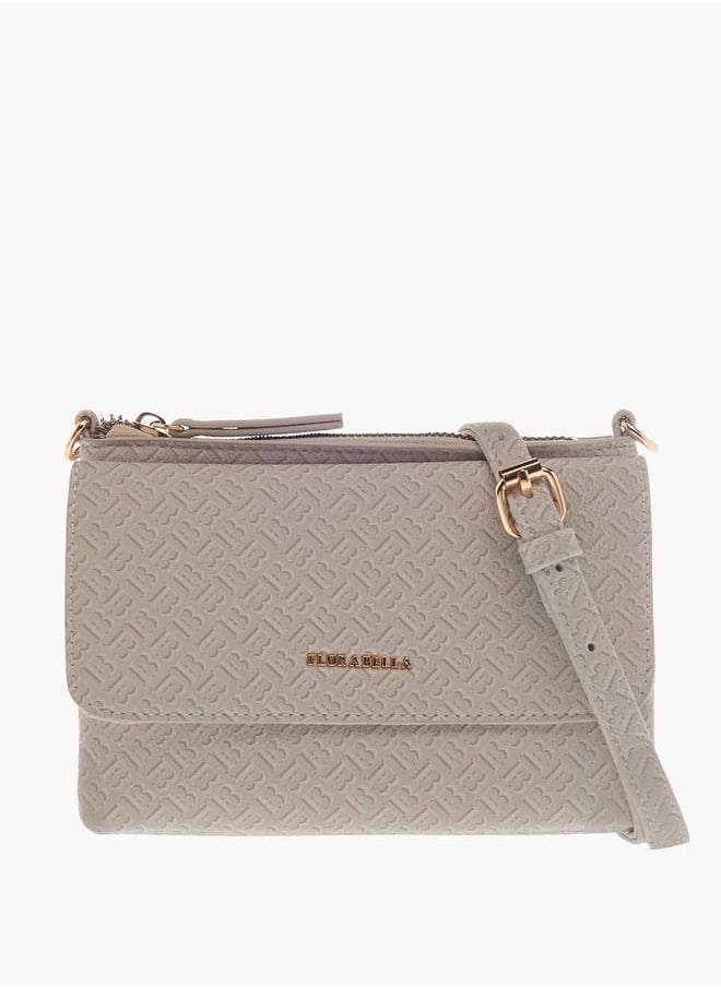Flora Bella By Shoexpress - Women Monogram Print Crossbody Bag with Adjustable Strap - Image 1