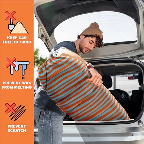 Suncube SUN CUBE Surfboard Sock Cover, Protective Surf Bag for Surfing Board, Light Stretchy Surfbag Sleeve for Shortboard, Hybrid (6'0'', Sunset Orange) - Image 4