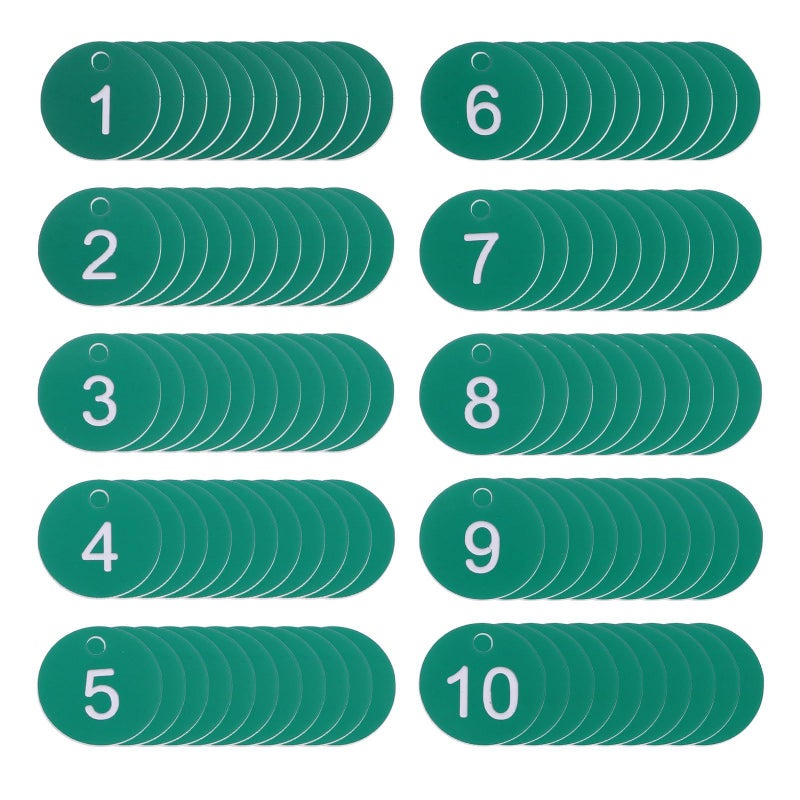 Numbered Plastic Hanger Tags 1 To 100 With Holes For Storage Lockers - Image 2