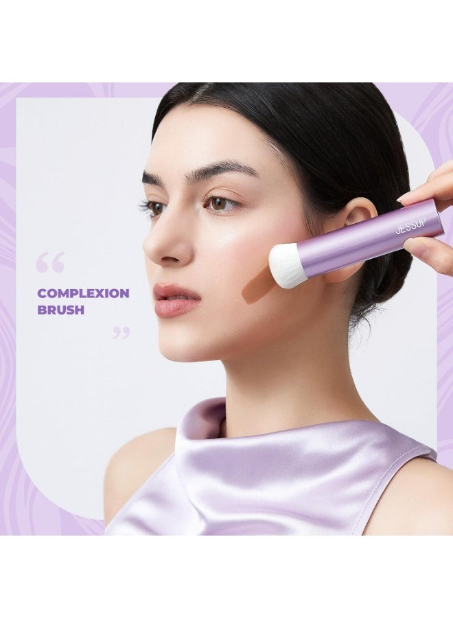 Jessup فرشاة أساس جيسوب لمستحضرات التجميل السائلة، فرشاة كابوكي للوجه لمستحضرات التجميل للكونتور، البلاش والبرونزر، ألياف فائقة النعومة مثالية لدمج السائل AS003 - Image 2