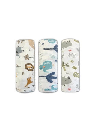 Trance Home Linen Super Soft 100% Cotton Malmal Swaddle Cloth Baby Wrap | Soft Pure Cotton Sheets for New Born Babies | Swaddle Wrap | Set (100 x 100 cm, Baby Pug-Pack of 3 Pcs) - pzsku/Z17FEFAE41A5CD42AF9DAZ/45/_/1737716438/e73575e8-273c-464d-b27e-29c85aef07cf