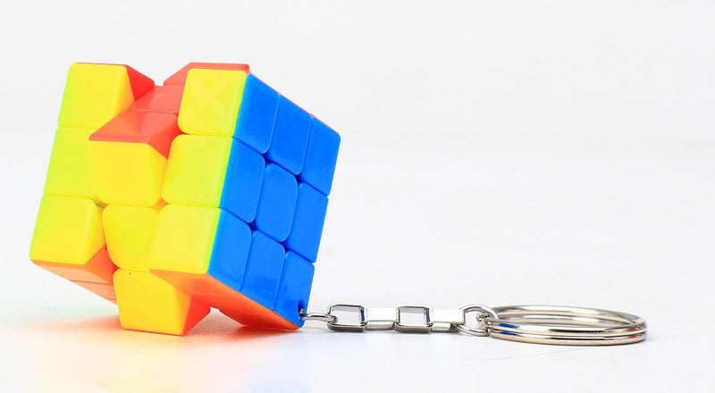 CuberSpeed Mini 3x3 Keychain Cube  Stickerless Bright Speed Magic Keyring - Image 5