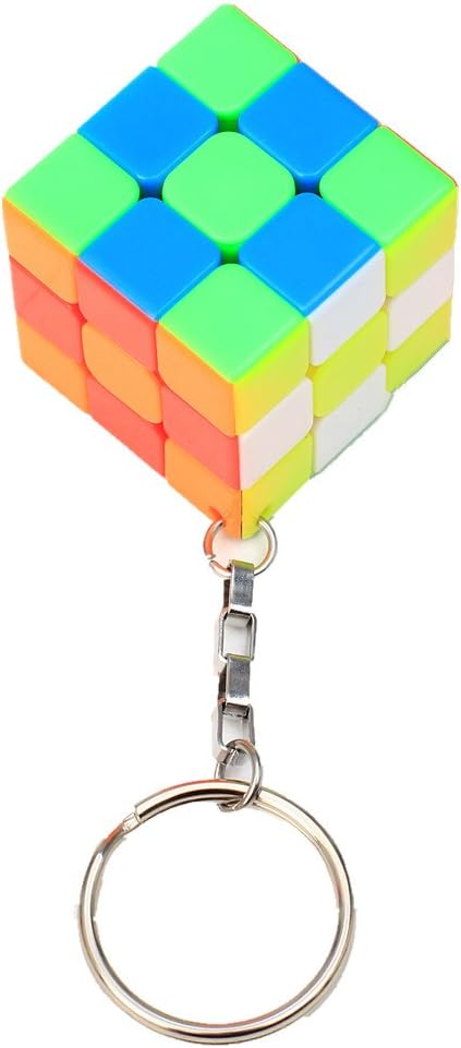 CuberSpeed Mini 3x3 Keychain Cube  Stickerless Bright Speed Magic Keyring - Image 4