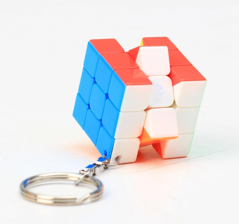 CuberSpeed Mini 3x3 Keychain Cube  Stickerless Bright Speed Magic Keyring - Image 2