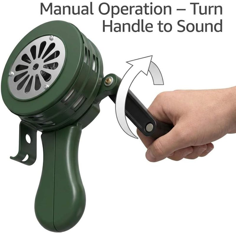 QWORK صفارة كوارك اليدوية - صفارة طوارئ يدوية عالية الصوت، إنذار أخضر محمول - Image 5
