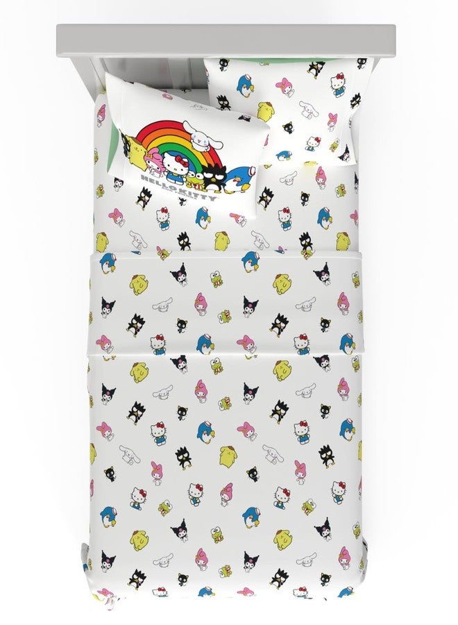 Franco Collectibles Hello Kitty & Friends Bedding Super Soft Cozy Cotton 4 Piece Queen Sheet Set, (Officially Licensed Product) by Franco - Image 1