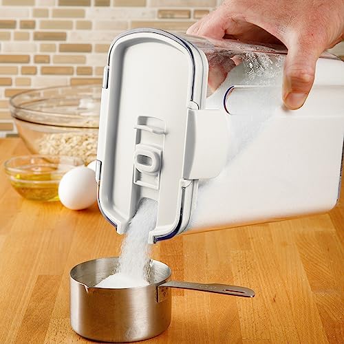 Progressive ProKeeper Baker's Airtight Kitchen Storage Canister Container Set for Flour, Sugar & More, Keeps Ingredients Fresh, with Accessories (White, 6- Piece) - Image 5