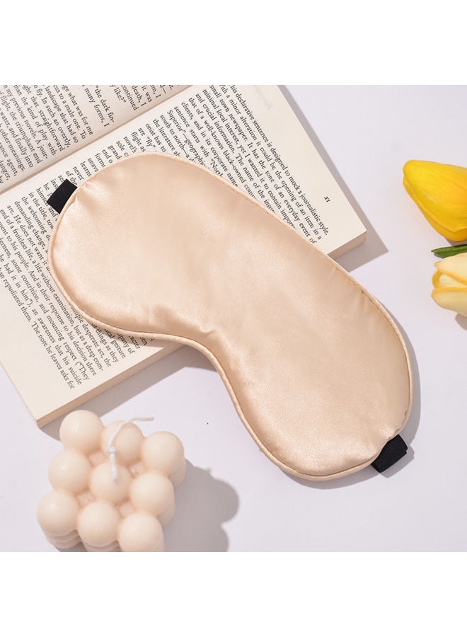Generic Weiqin Double Sided Silk Sleeping Men's And Women's Blocking Eye Mask To Relieve Fatigue Eye Protection Adjustable Strap Silk Embroidery-Specifications:Gold Adjustment Buckle  - Image 1