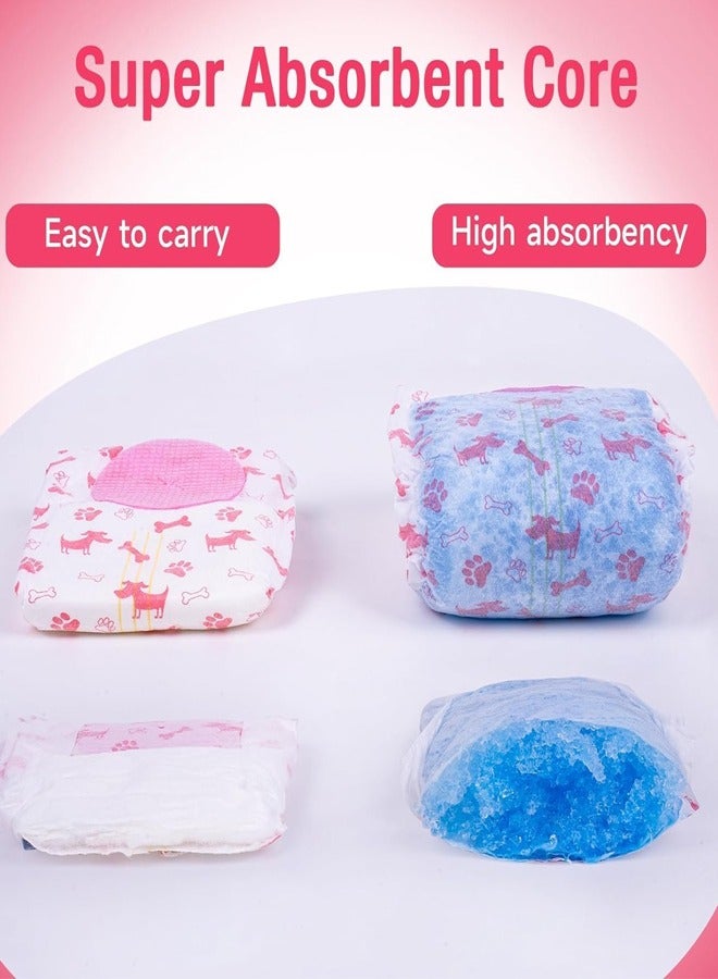 Generic Disposable Dog Diapers Dog Diapers Pet Diapers Absorbent Pads Female Dog Stretch Dog Diapers Full Waist Coverage Super Absorbent Leakproof Female Dog Diapers  - Image 4