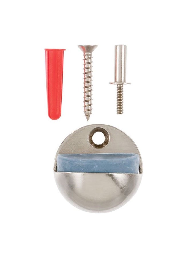 ACE Satin Nickel Floor Mount Door Stop Silver 3.5 cm 01-3028-438 - Image 1