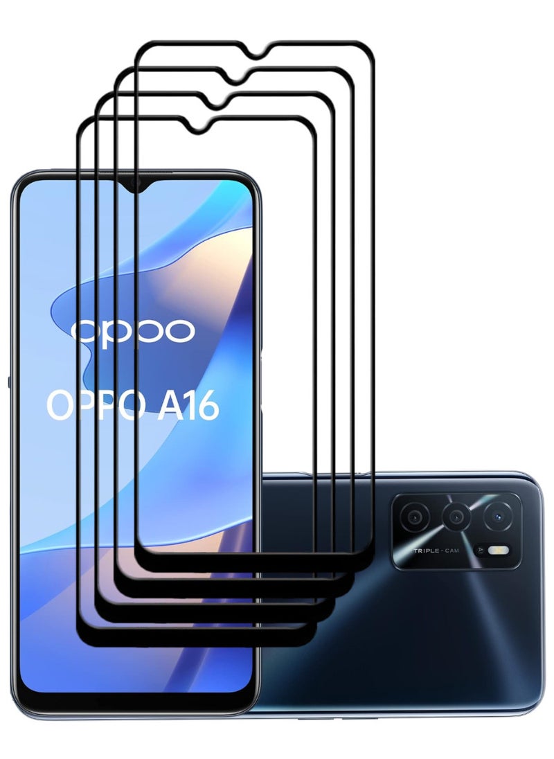 ACLIX 4 Pieces Antistatic ESD Dustproof Premium Quality High Definition Tempered Glass Screen Protector Designed For Oppo A16 - Image 1