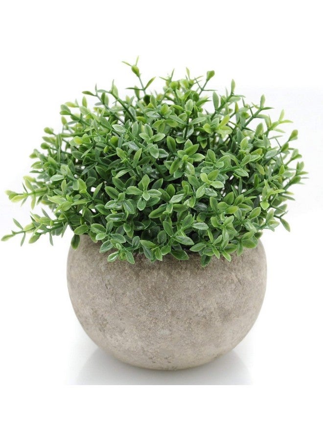 Velener Mini Sage Green Potted Boxwood Topiary Artificial Plants for Home Decor Indoor, Farmhouse House Plant Office Small Desk Shelf Apartment Coffee Bar Bathroom Decor Guest Room, Small Fake Plant - Image 1