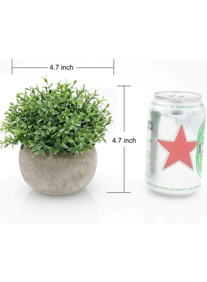 Velener Mini Sage Green Potted Boxwood Topiary Artificial Plants for Home Decor Indoor, Farmhouse House Plant Office Small Desk Shelf Apartment Coffee Bar Bathroom Decor Guest Room, Small Fake Plant - Image 2