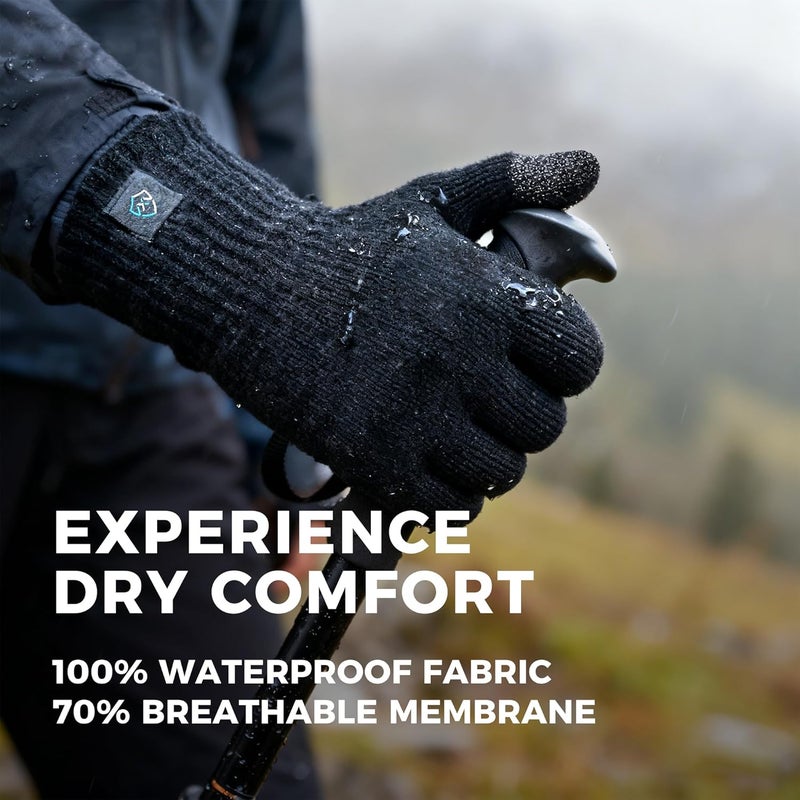 DexShell UltraFlex Waterproof Knit Gloves, Lightweight Touchscreen Wet-Grip for Running, Hiking & Commuting – Spring & Fall - Image 2