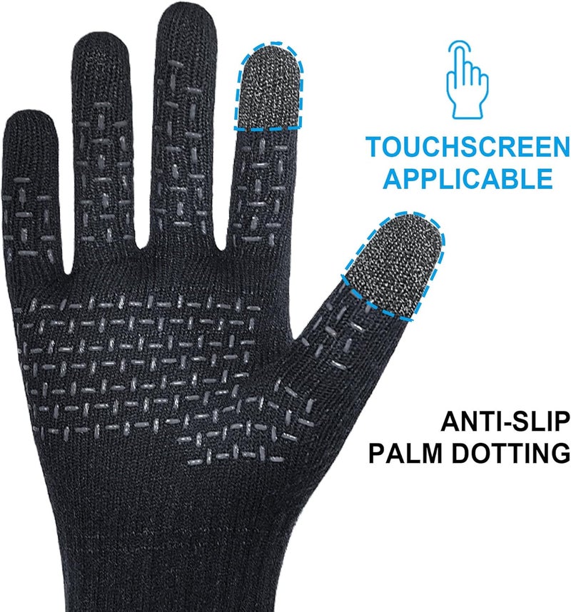 DexShell UltraFlex Waterproof Knit Gloves, Lightweight Touchscreen Wet-Grip for Running, Hiking & Commuting – Spring & Fall - Image 4