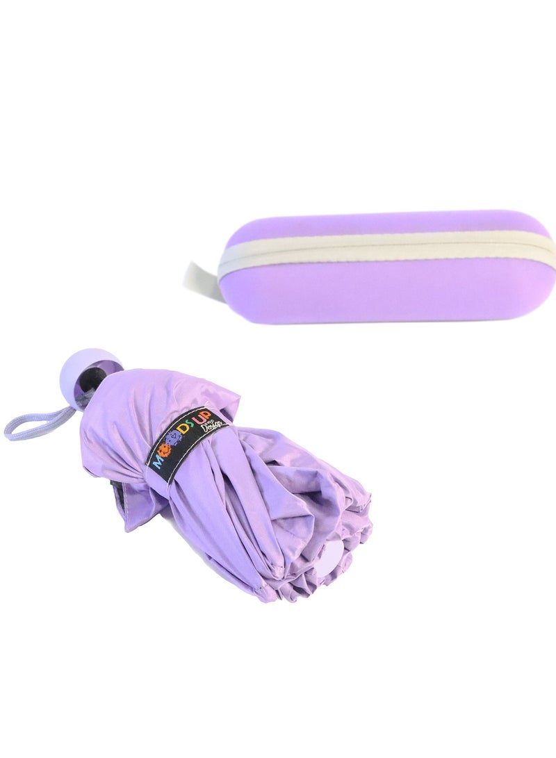 بيج ديزاين مظلة بيج ديزاين مودز أب أرجوانية صغيرة، فتح وإغلاق يدوي، مقاومة للرياح، حجم صغير، تصميم أنيق - Image 4