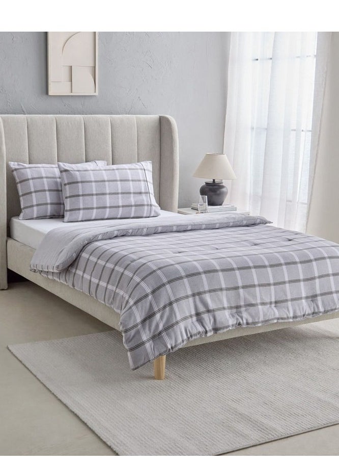 Harbor 3 Piece Twin Cotton Flannel Comforter Set 160x220 cm - pzsku/Z17FF64ABBDE7959E546AZ/45/_/1735703714/c128afe7-15bd-4ed5-8891-937c22f675e8