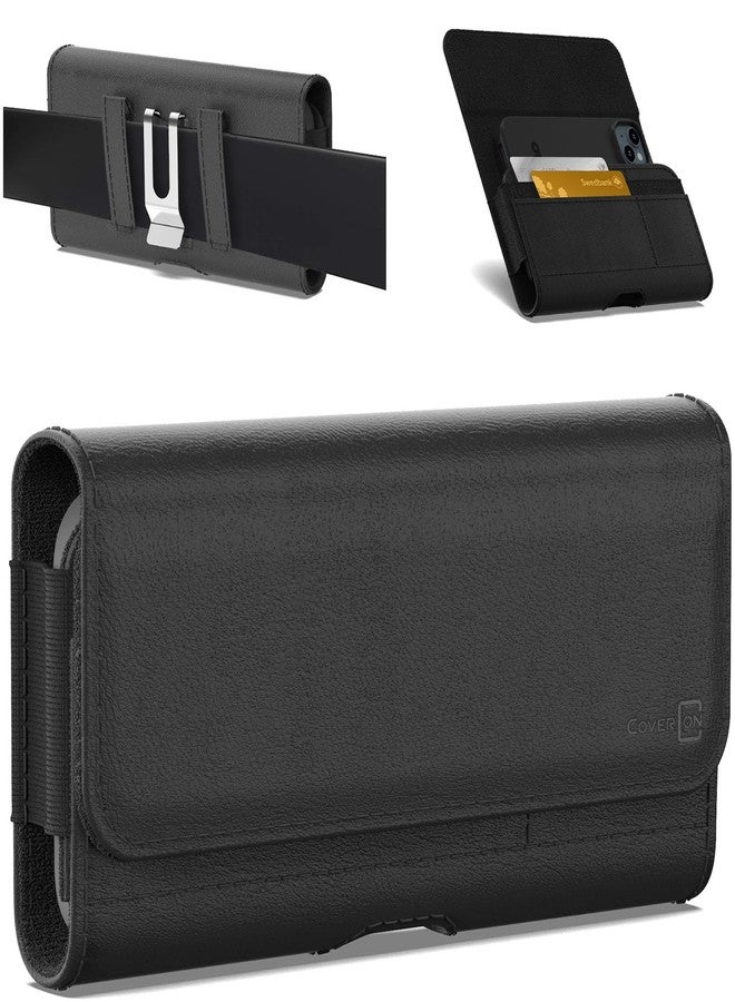 كفر أون جراب CoverON لهواتف OnePlus 15 Nord 4 Open 13 13R 12 12R CE4 One Plus N200 N20 N10 5G 10T 10 9 Pro 8T 8T+ Ace 6، جراب جلدي لحمل بطاقة الهوية مع مشبك حزام (يناسب Otterbox أو أي جراب آخر). - Image 1