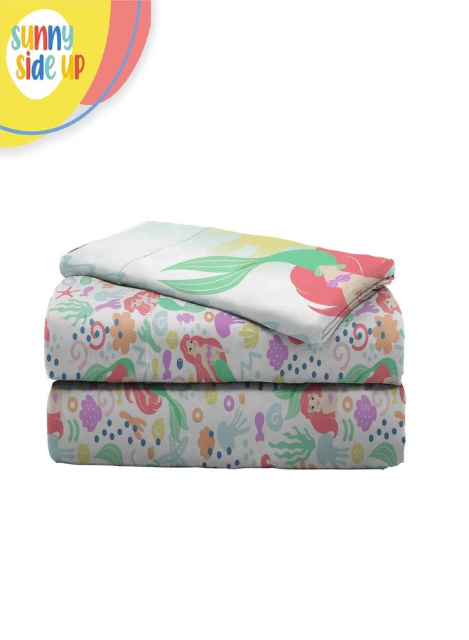 Sunny Side Up Disney The Little Mermaid Twin Sheet Set - 3 Piece Kids Bedding Set Includes Pillow Cover - Super Soft Ariel Microfiber Sheets - Image 5