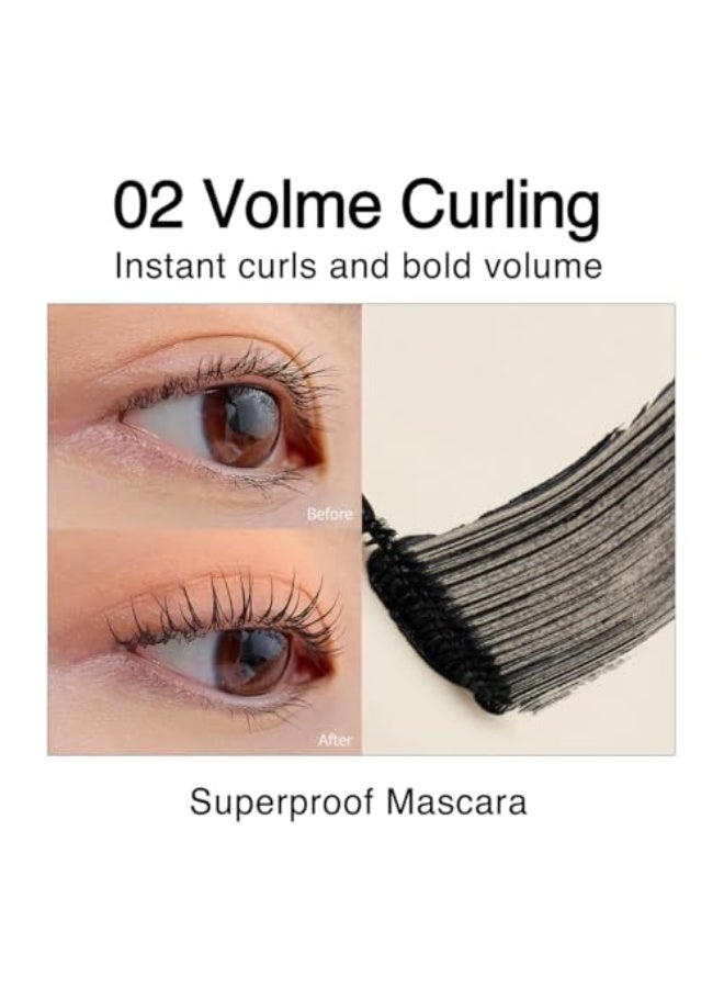 Clio Kill Lash Superproof Mascara - 02 Volume Curling for Dense Application - Long-Lasting, Waterproof, Smudgeproof,Black - Image 2