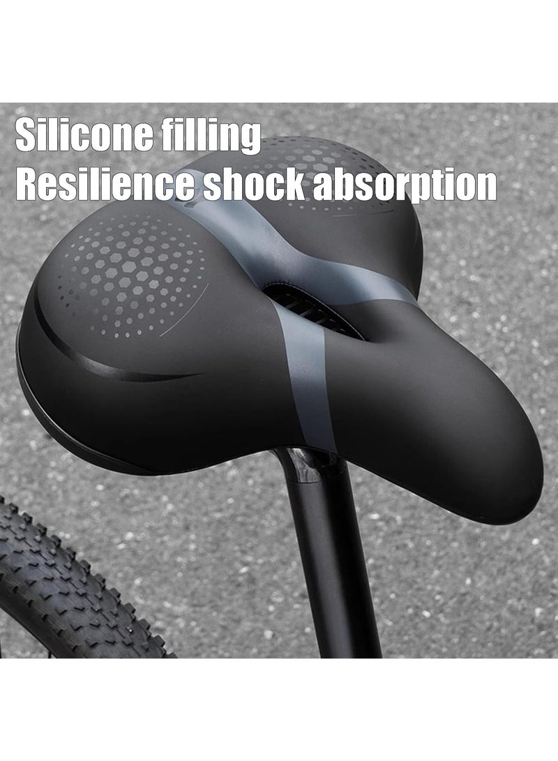 CMGTYYD Bike Seats for Comfort Men | Soft Padded Saddle Seat for Bicycles,Long Distance Biking Accessories Cycling Support for Women Men Boys Girls Youth Adults - Image 3