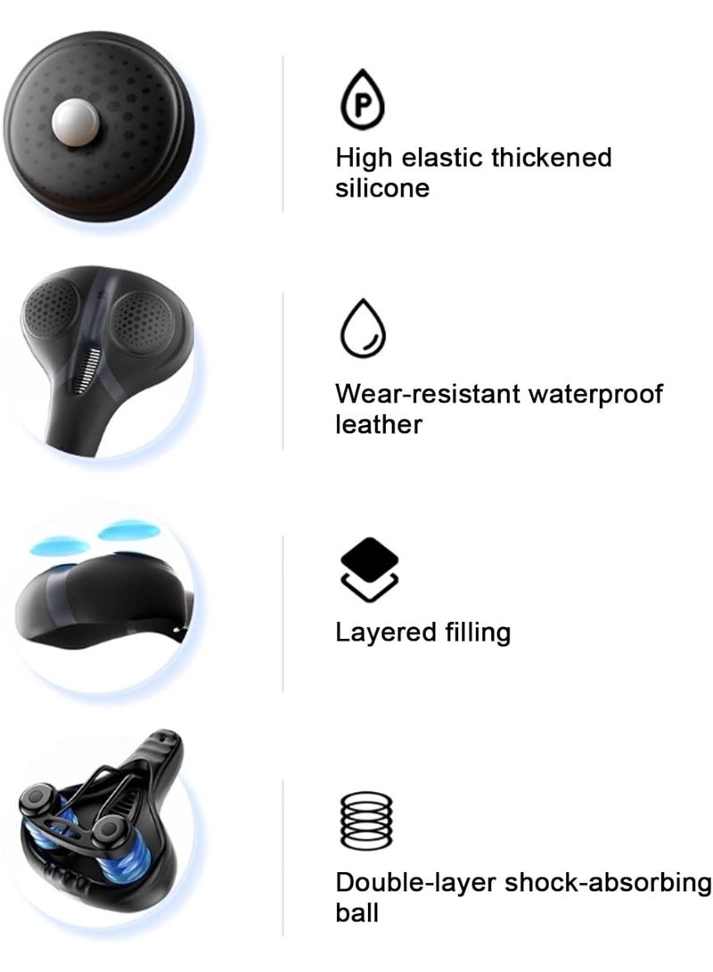 CMGTYYD Bike Seats for Comfort Men | Soft Padded Saddle Seat for Bicycles,Long Distance Biking Accessories Cycling Support for Women Men Boys Girls Youth Adults - Image 5