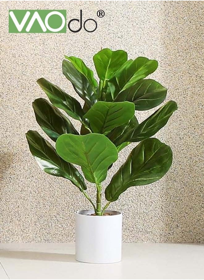 VAOdo Artificial Trees Artificial Fiddle Leaf Fig Tree Fake Ficus Lyrata Plant Faux Plants in Pot for Indoor House Home Office Modern Decoration Perfect Housewarming Gift Artificial Plants  - Image 1