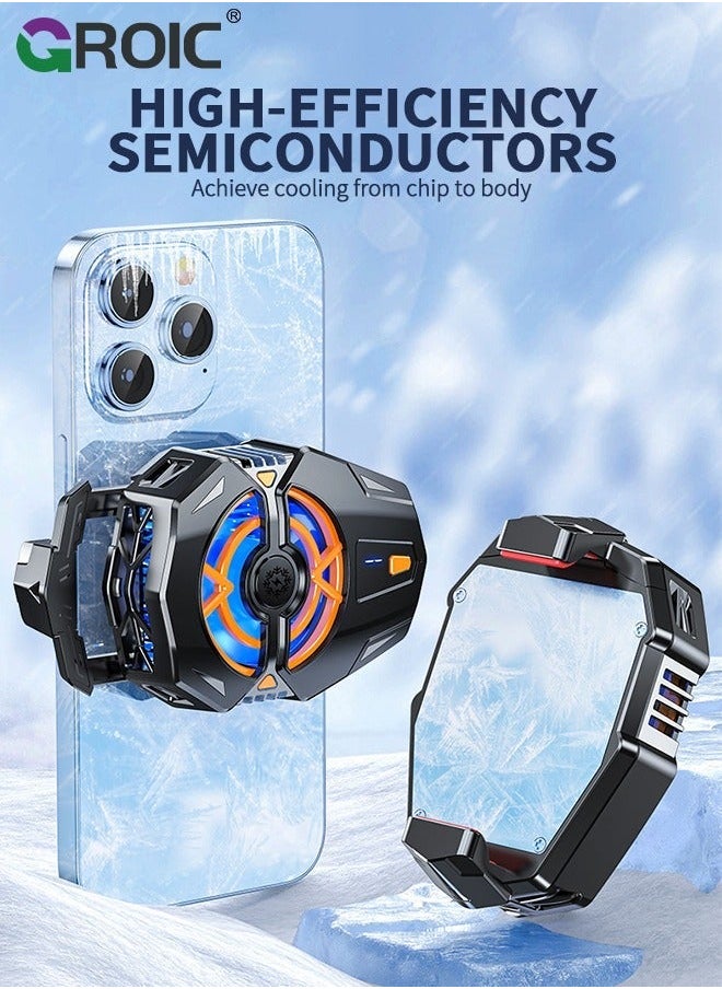 GROIC Portable Fans Phone Cell Cooler Third Gear Adjust Wired Intelligent Heat Sink Accessories For Mobile Mute  - Image 3
