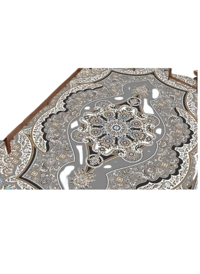 سمارت هوم - سجاد سيراميك ، بساط مخمل ممتاز مبطن وناعم الملمس بنقشات جميلة ثري دي مصنوع من مواد عالية الجودة ، فرشة جلوس نانو مقاس 3X4 متر - Image 1