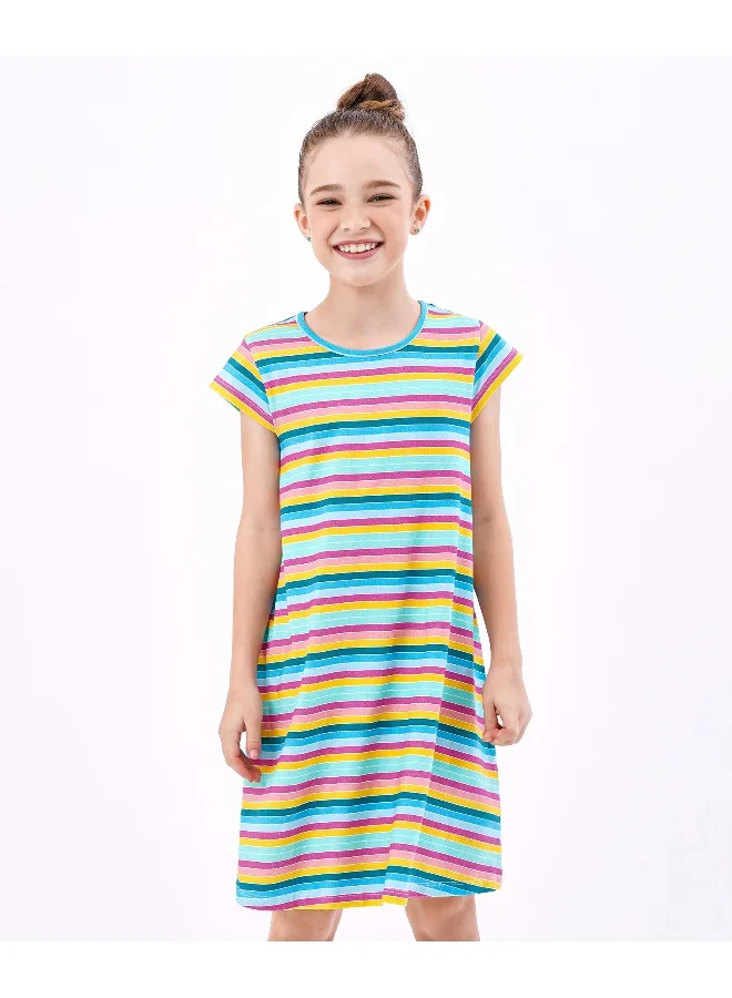 بريمو جينو Primo Gino Striped Dress - Multicolor