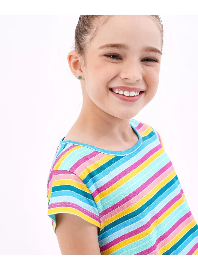 بريمو جينو Primo Gino Striped Dress - Multicolor