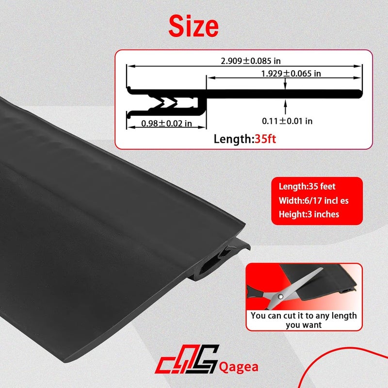 Qagea RV Slide Out Clip Rubber Seal Weather Stripping - Image 2