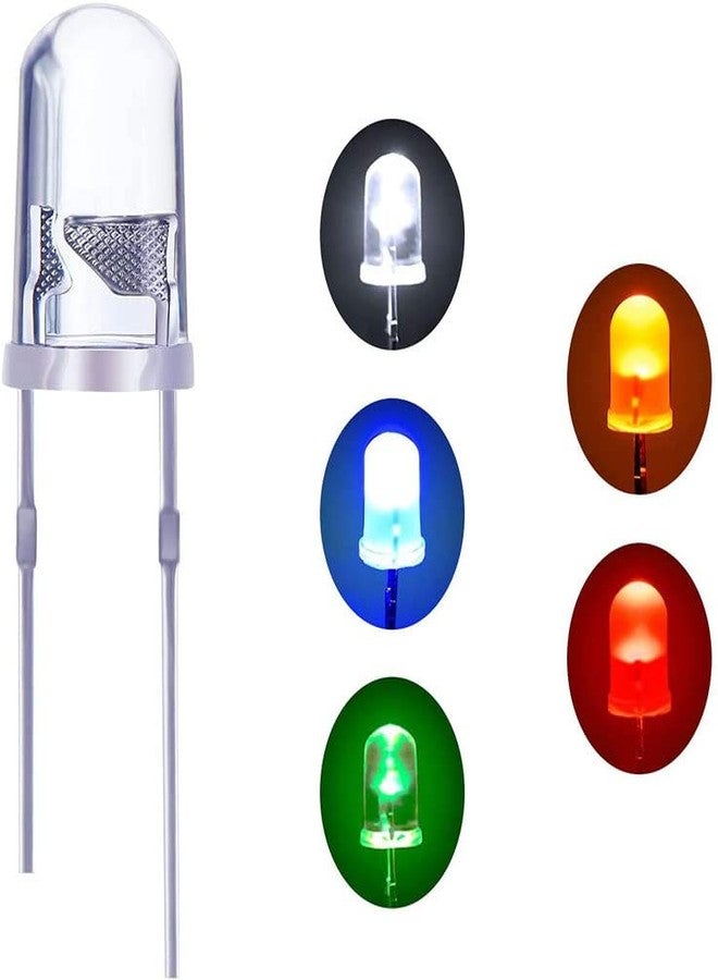 Rpi shop متجر راسبيري باي - 1000 قطعة من مصابيح LED بيضاء 5 مم، مصابيح LED (ثنائي باعث للضوء) لأعمال المشاريع اليدوية، والإصلاحات، ولوحات التحكم، إلخ. - Image 5