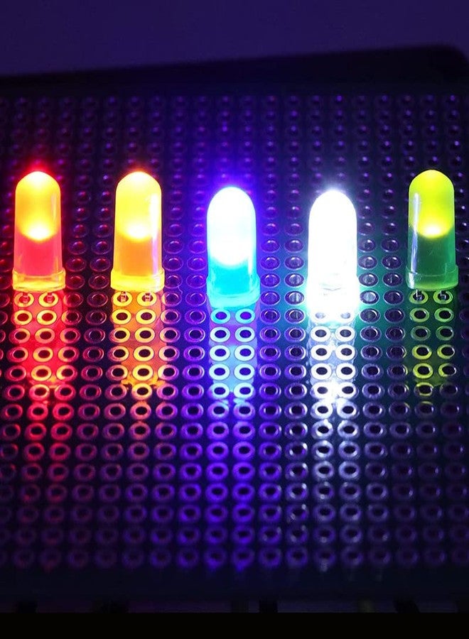 Rpi shop متجر راسبيري باي - 1000 قطعة من مصابيح LED بيضاء 5 مم، مصابيح LED (ثنائي باعث للضوء) لأعمال المشاريع اليدوية، والإصلاحات، ولوحات التحكم، إلخ. - Image 4
