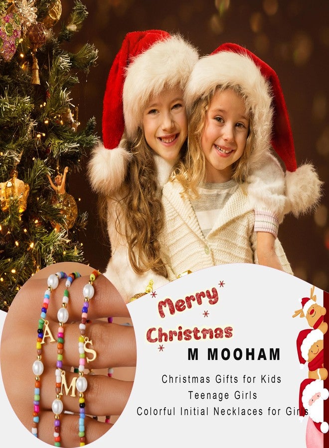M MOOHAM Christmas Gifts for Grandkids - Initial E Necklaces for Girls Women Jewelry 6 7 8 9 10 11 12 13 Year Old Girl Gift Colorful Initial Necklace Gifts for Kids Daughter Niece Granddaughter - Image 2