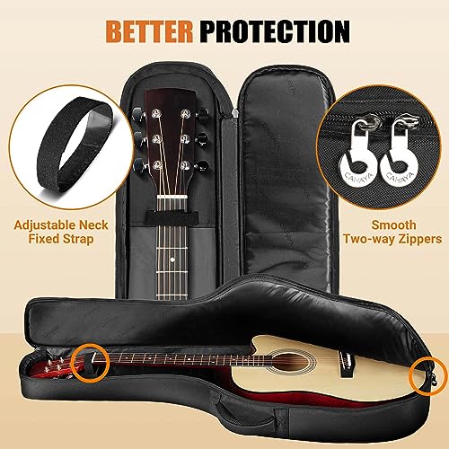 CAHAYA Acoustic Guitar Bag: 42 43 44In Guitars 0.5In Thick Padding Guitar Case Gig Bag Soft with Adjustable Shoulder Straps and Back Handle CY0346 - Image 4