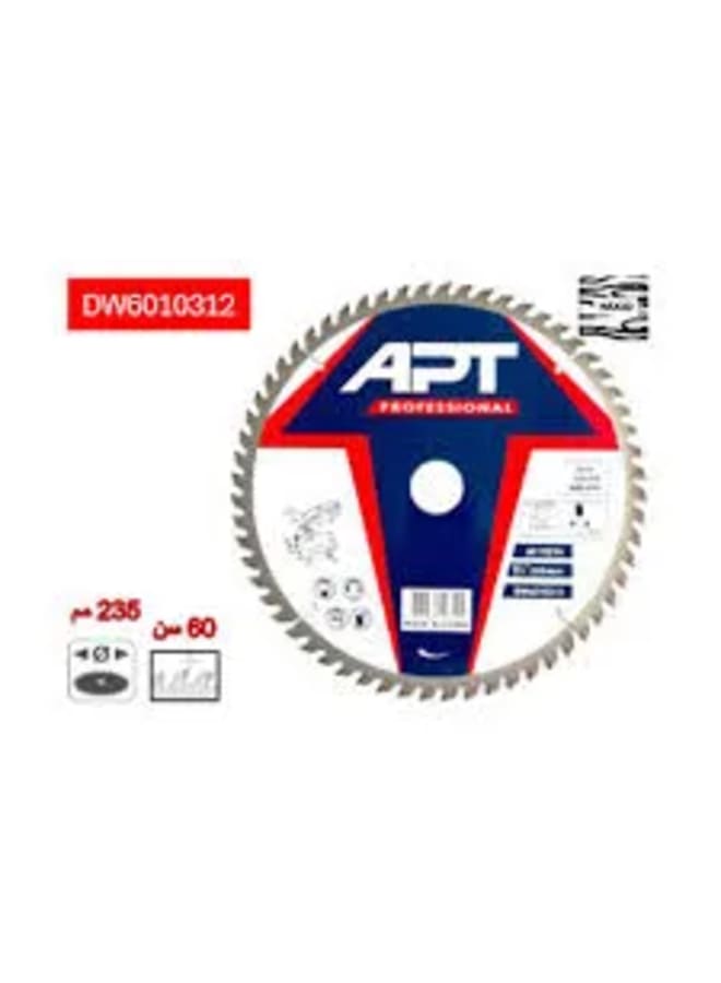 Apt Circular Saw Blade for Wood 9" 60T  - Image 1