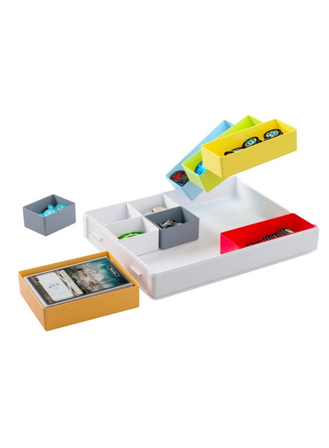 Gamegenic صندوق توكن سيلو القابل للتحويل | تخزين وتنظيم رموز ألعاب الطاولة | 9 صواني قابلة للإزالة بأحجام مختلفة | صندوق توكن قابل للتكديس | تصميم مريح | أبيض/متعدد الألوان | من جيمجينيك (GGS22005ML) - Image 3