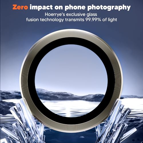 Hoerrye for Samsung Galaxy S24 Ultra Camera Lens Protector, Case-Friendly, Ultra-HD 9H Tempered Glass Screen Protector, Anti-Scratch, Space Titanium Military-Grade Drop Protection, Titanium Gray - Image 3